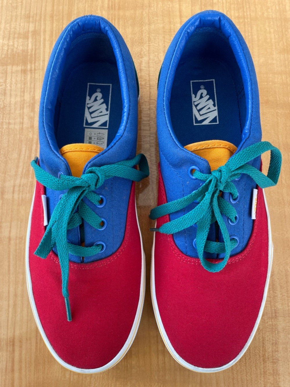 Vans Kids Era Primary Block Lapis Blue Youth Low Top Sneakers Size 5.5